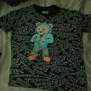 Eighty Eight Black and Blue Short Sleeve Tee with Graphic Design